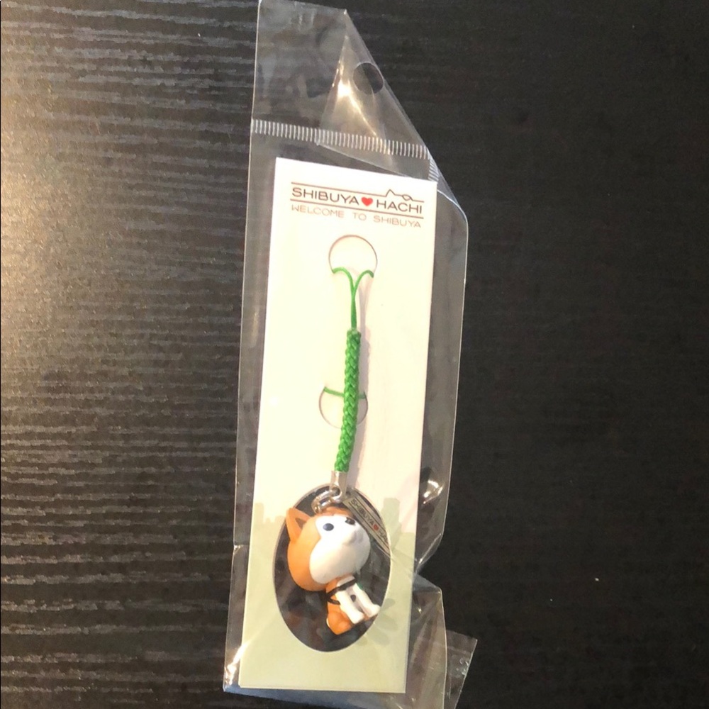 Green and Orange Phone Charm Keychain